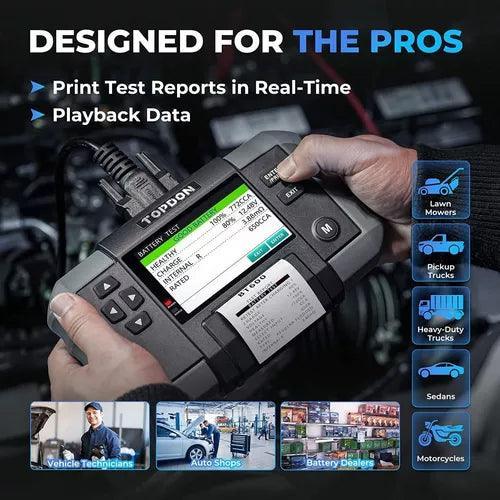 Analizador De Bateria Automotriz 12/24V Con Impresora