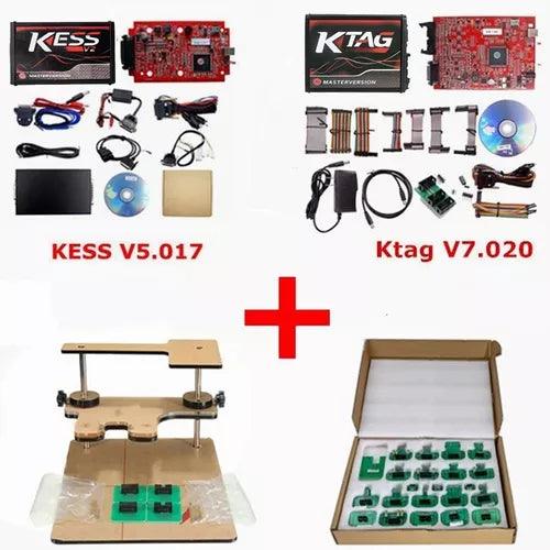 Escaner Ecu Kess + Ktag + 22 Adaptadores Bdm Completo