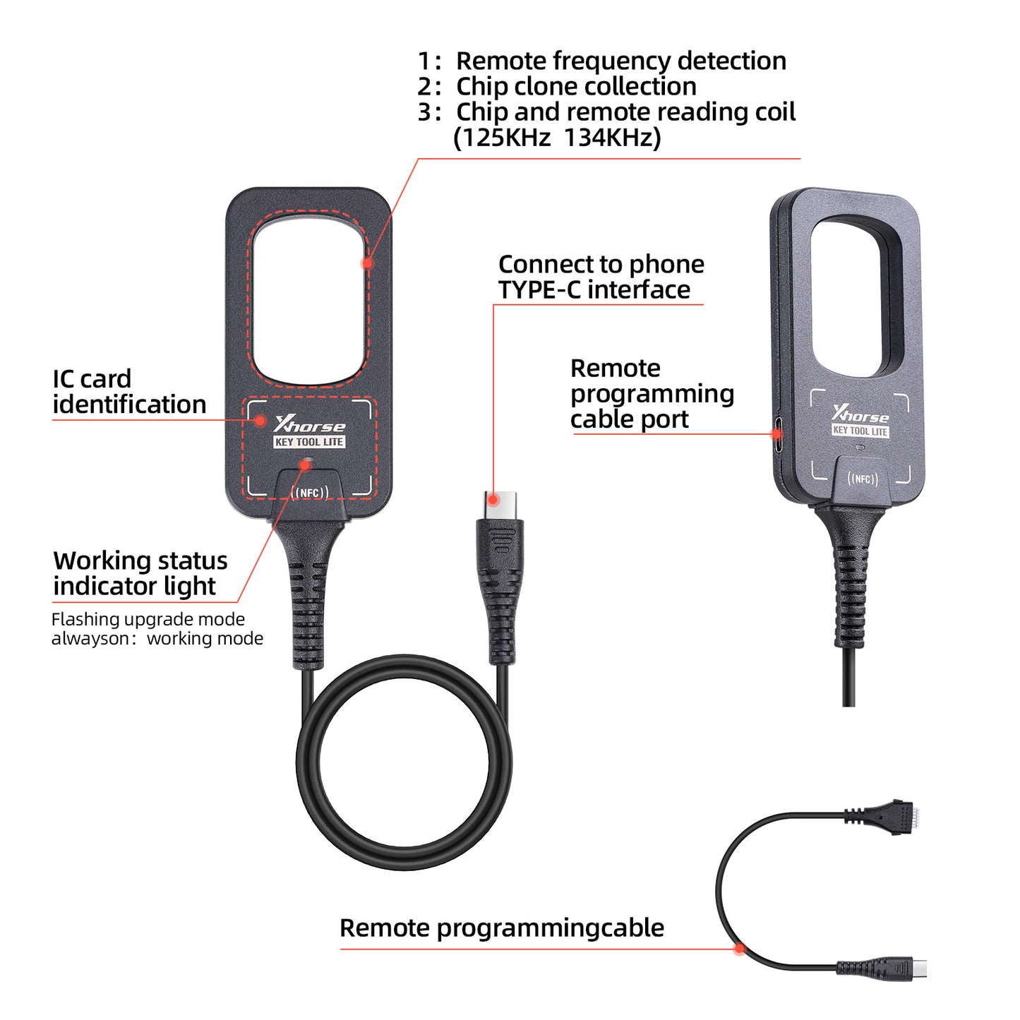 Xhorse Vvdi Bee Lite Con 6 Llaves Remotas Con Cable Vvdi