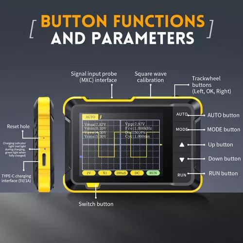 Osciloscopio Automotriz De Mano De 2.8 Pulgadas 200 Khz