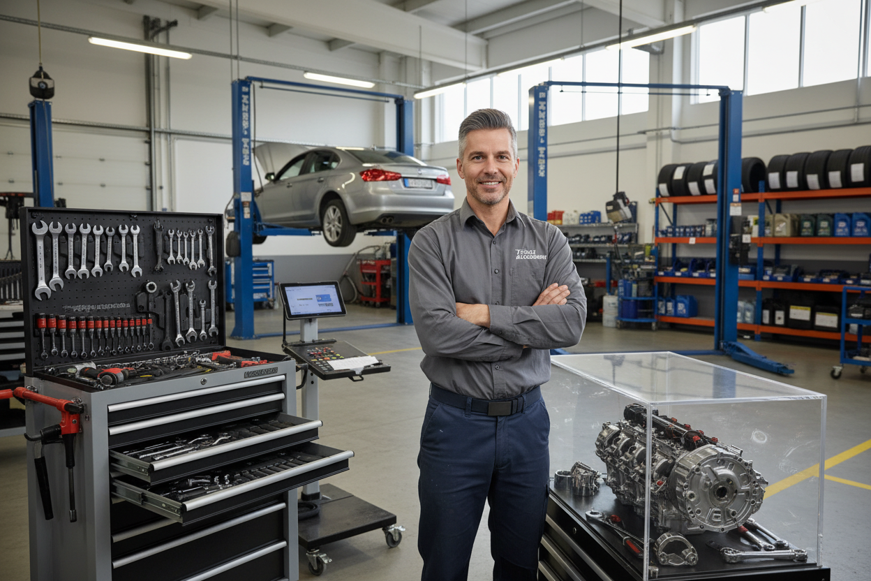 profesor de taller automotriz